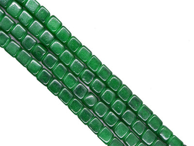 green-square-pressed-glass-beads