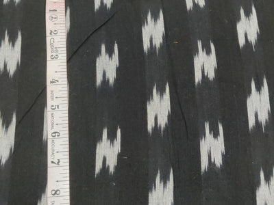 black-geometric-design-handloom-pure-cotton-ikat-fabric