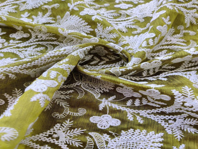 green-white-embroidered-chikankari-chanderi