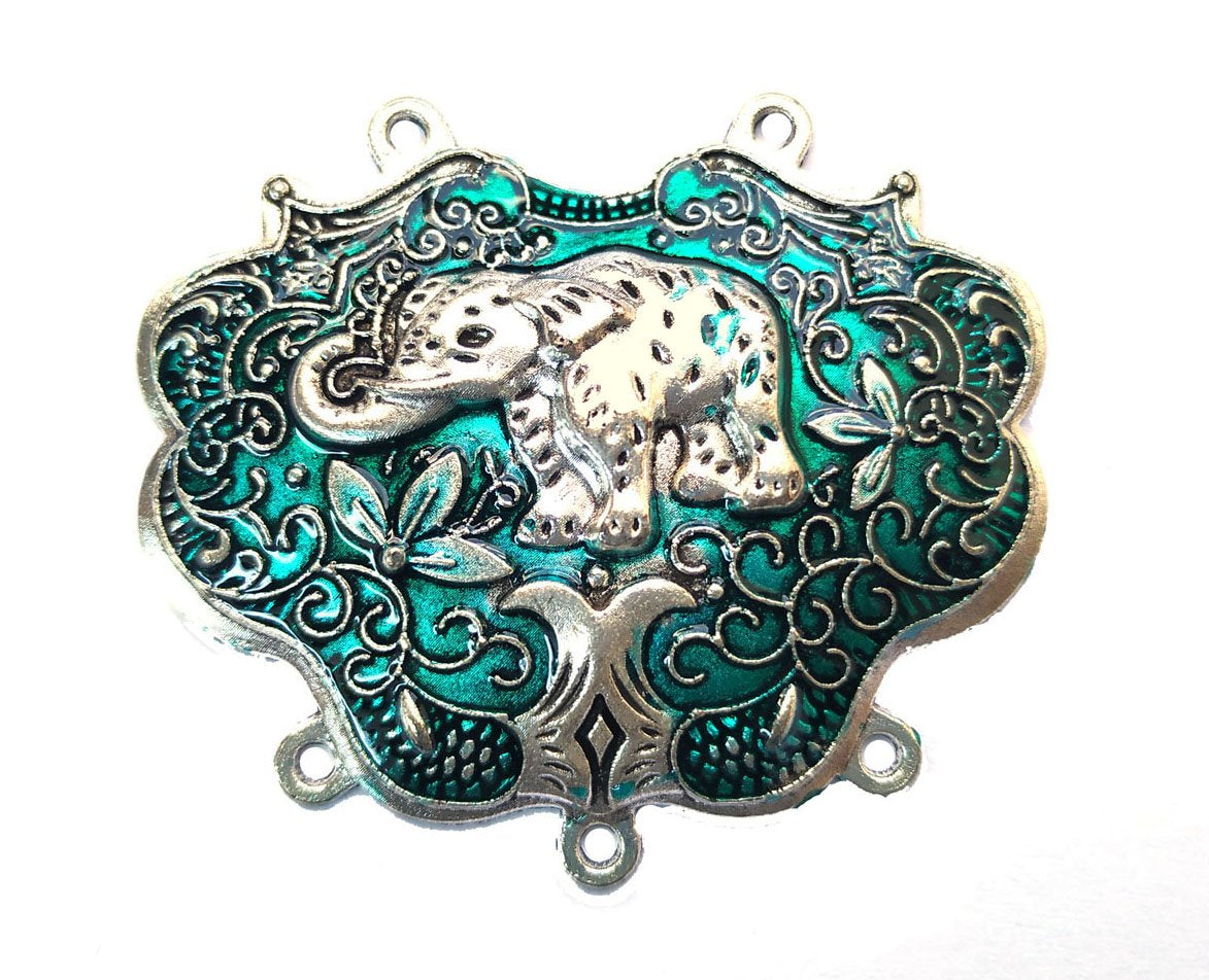 peacock-green-enamel-work-german-silver-pendant