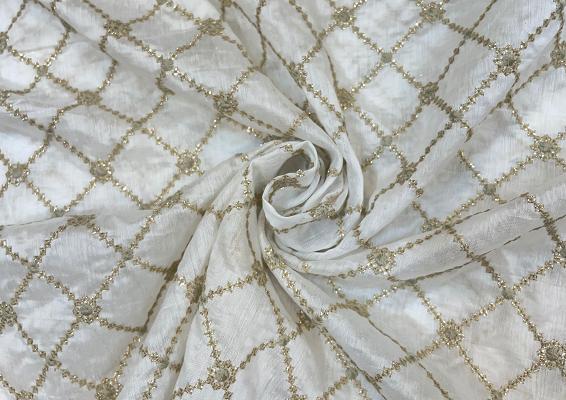 white-checks-dyeable-embroidered-chanderi-fabric