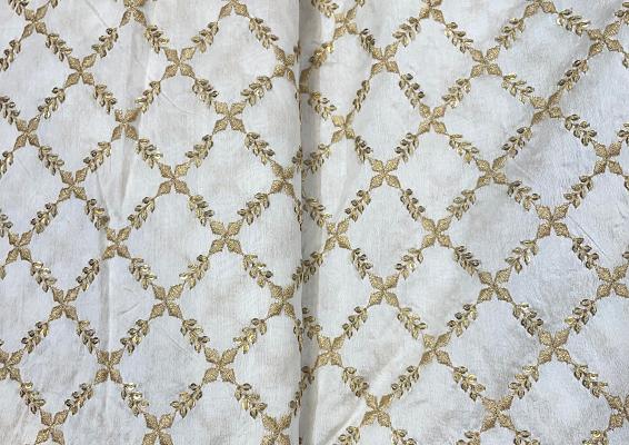 white-leaf-checks-dyeable-embroidered-chanderi-fabric