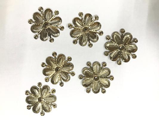 golden-designer-flower-metal-embellishment-with-iron-base