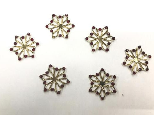 golden-red-flower-metal-embellishment-with-iron-base