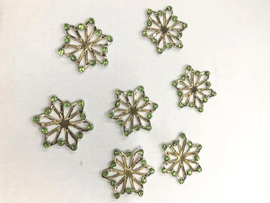 golden-green-flower-metal-embellishment-with-iron-base