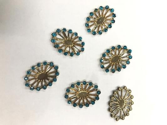 blue-golden-oval-stone-studded-metal-embellishment-with-iron-base