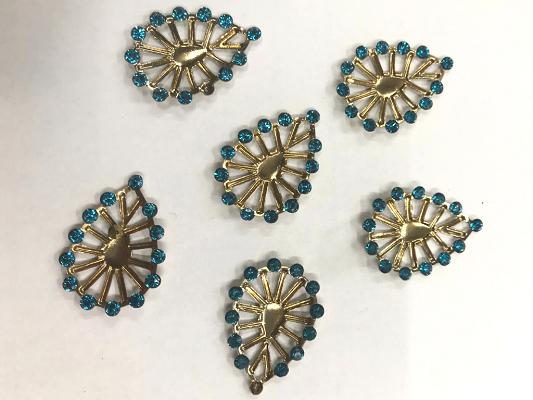 blue-golden-drop-stone-studded-metal-embellishment-with-iron-base