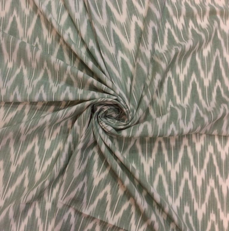 green-white-design-cotton-ikat-fabric