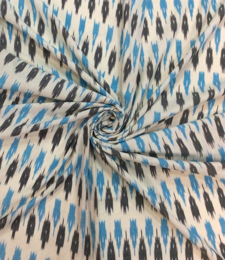 white-blue-black-pure-cotton-ikat