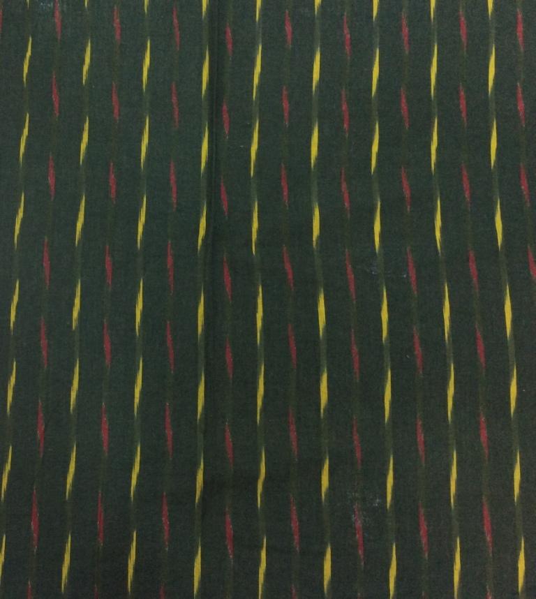 dark-green-yellow-line-pure-cotton-ikat