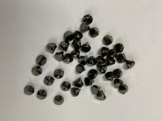 gun-metal-grey-triangular-plastic-stud-beads-6-mm