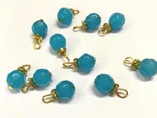 aqua-blue-circular-faceted-glass-beads-hanging-10-mm