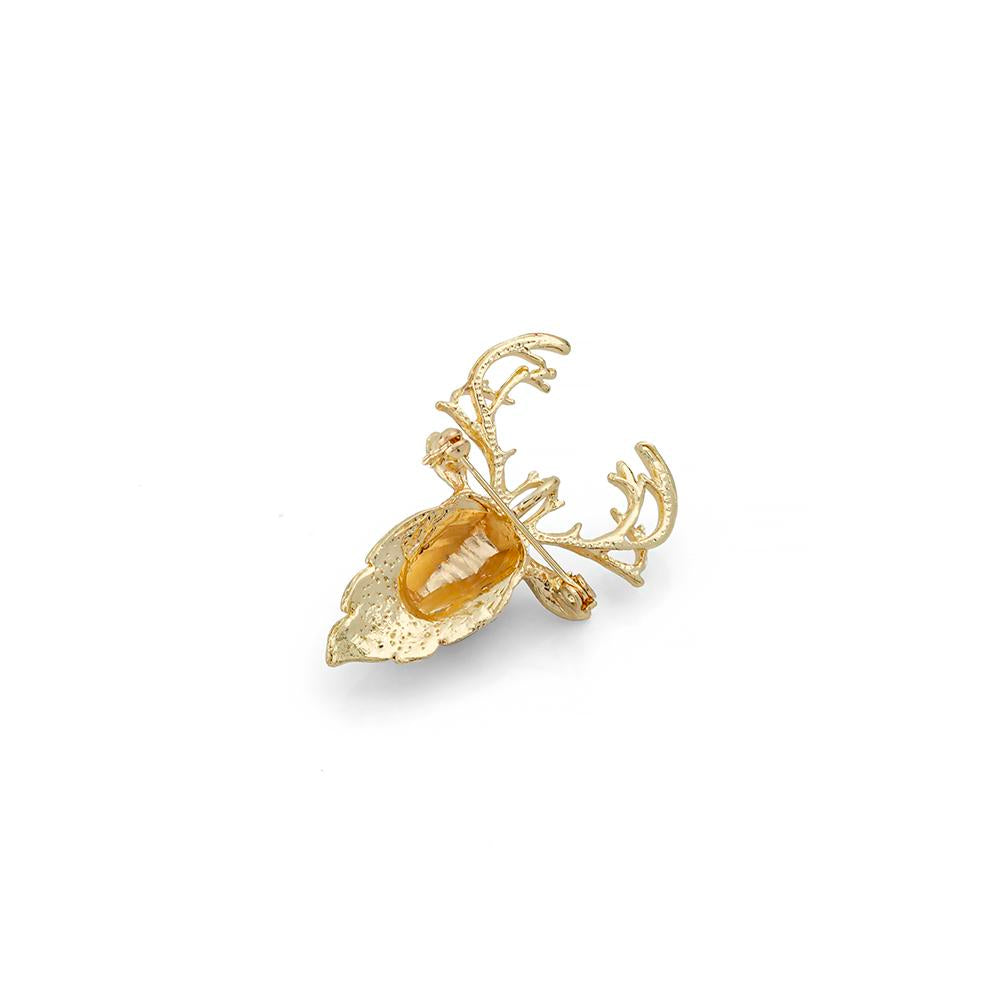 golden-color-stone-studded-deer-designer-brooch