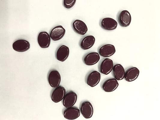 dark-red-oval-glass-beads