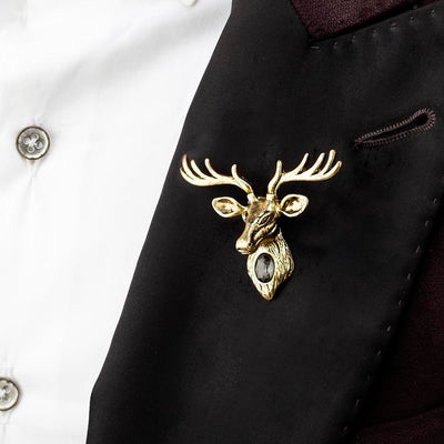 golden-color-stylish-deer-brooch