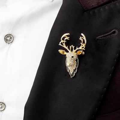 golden-color-stone-studded-deer-designer-brooch