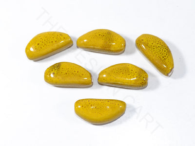 Yellow Semi-Spherical Ceramic Beads (4098684944453)