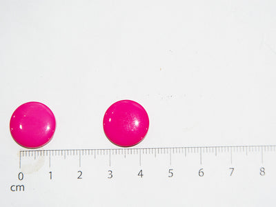 Magenta Circular Marble Acrylic Buttons