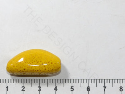 Yellow Semi-Spherical Ceramic Beads (4098684944453)