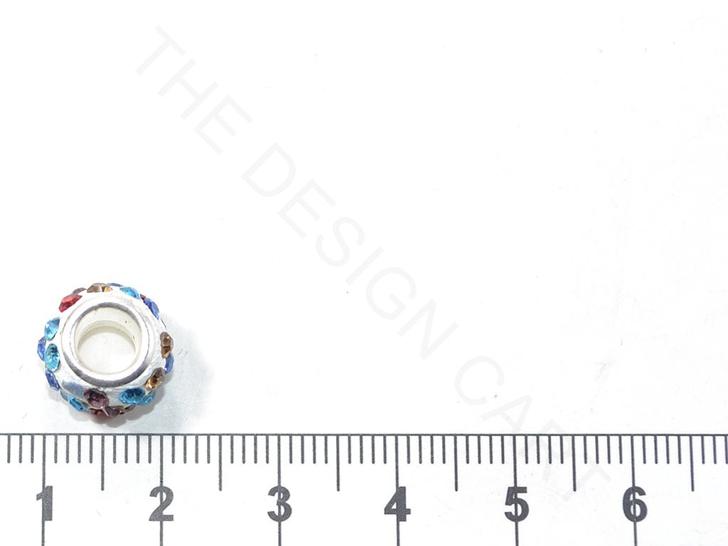 White Multicolour Spacer Beads with Zircons | The Design Cart (3840767459362)