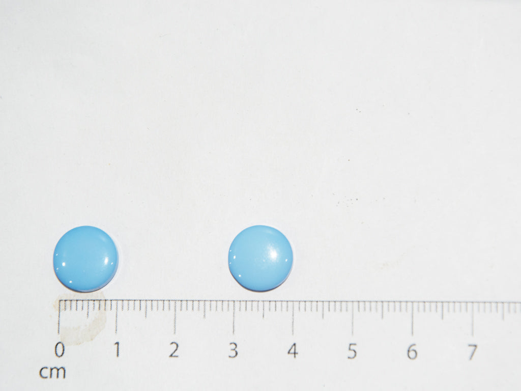 Light Blue Circular Marble Acrylic Buttons