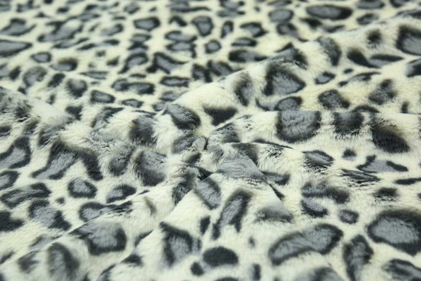 Multicolour Leopard Print Fur Fabric