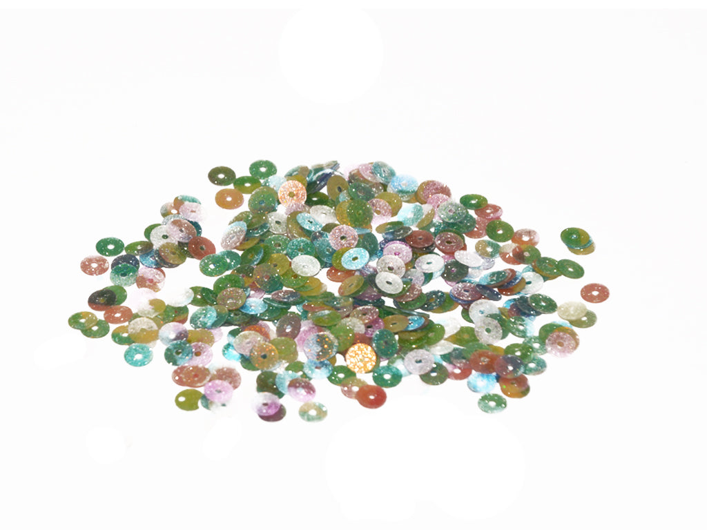 Multicolor Rainbow Centrehole Plastic Sequins