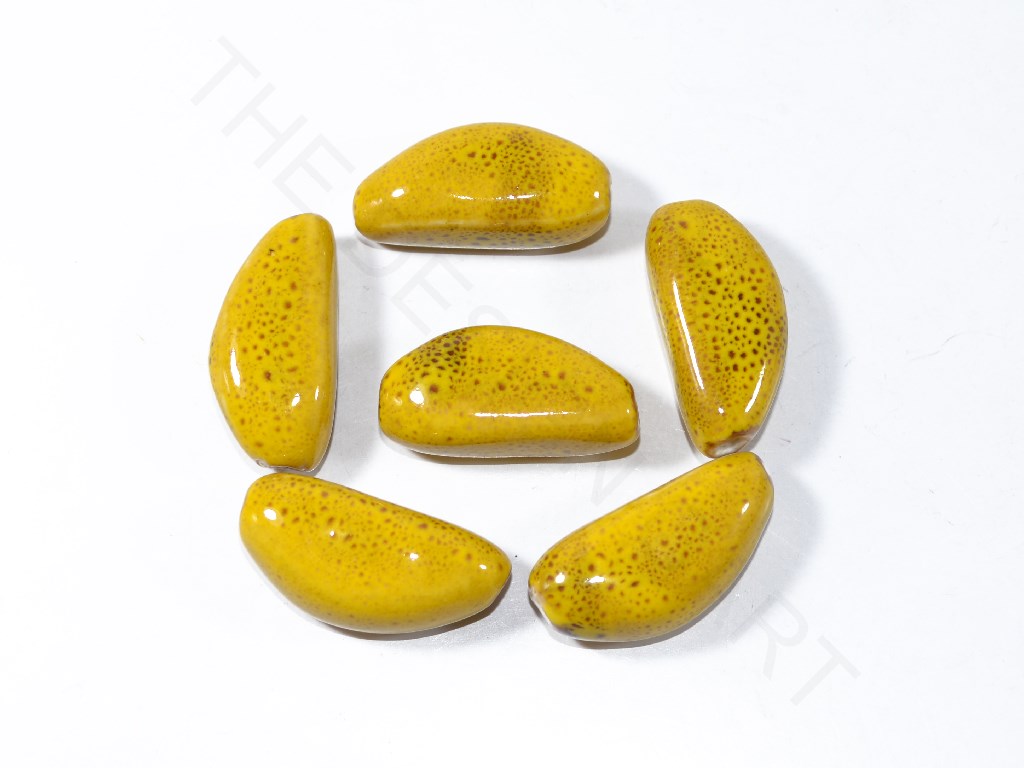 Yellow Semi-Spherical Ceramic Beads (4098684944453)