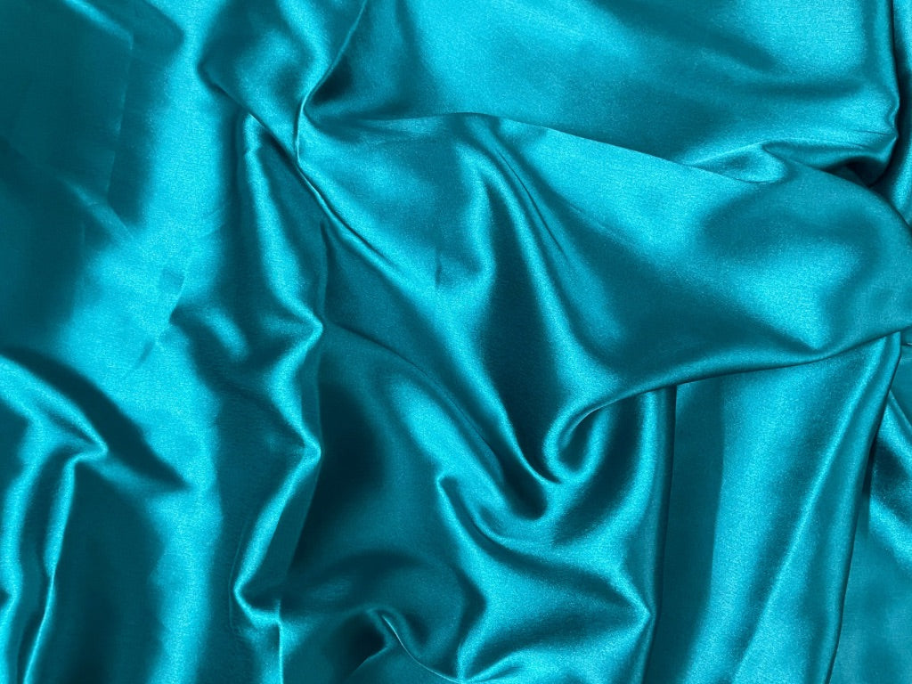 Deep Teal Plain Japan Satin Fabric