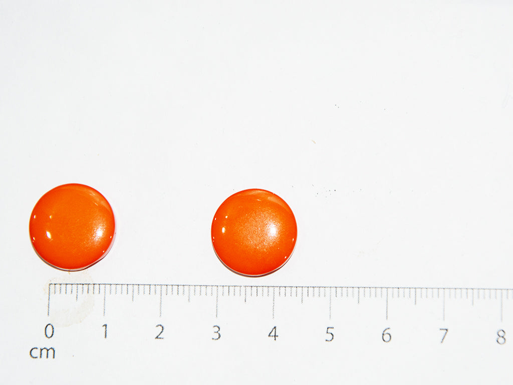 Orange Circular Marble Acrylic Buttons