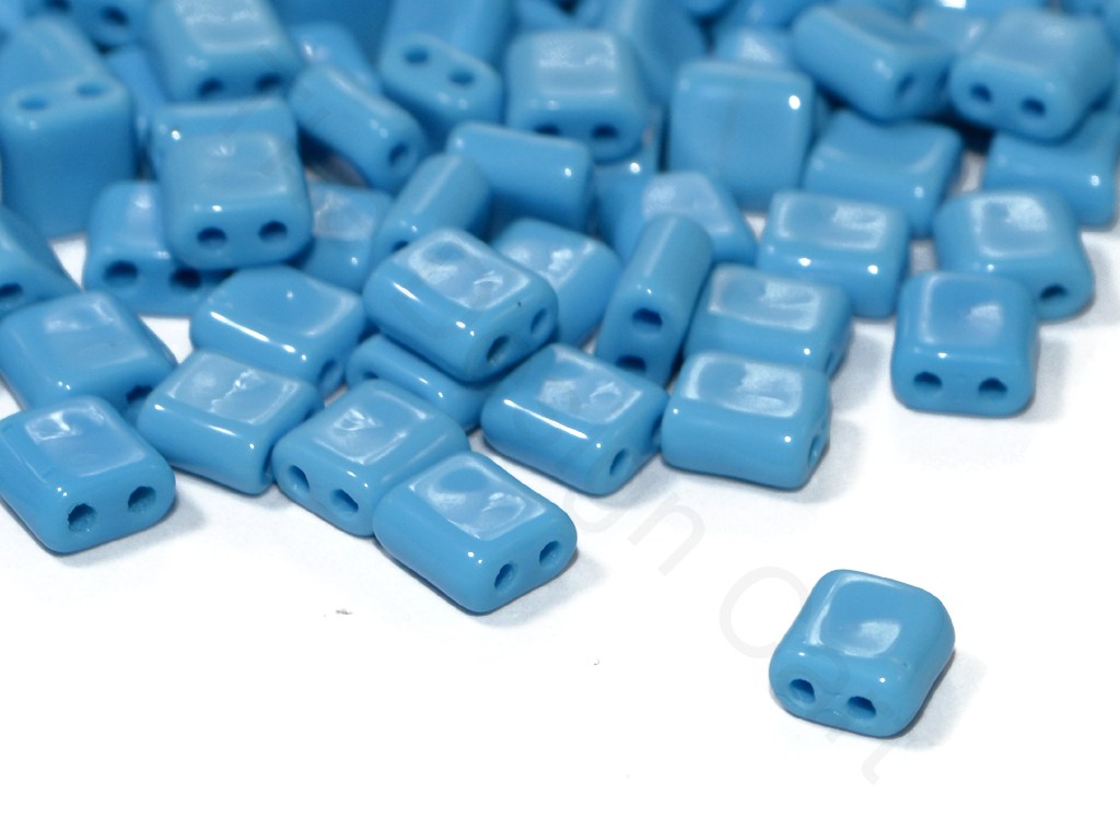 Blue Brick Shaped Czech Glass Beads | The Design Cart (1722764099618)