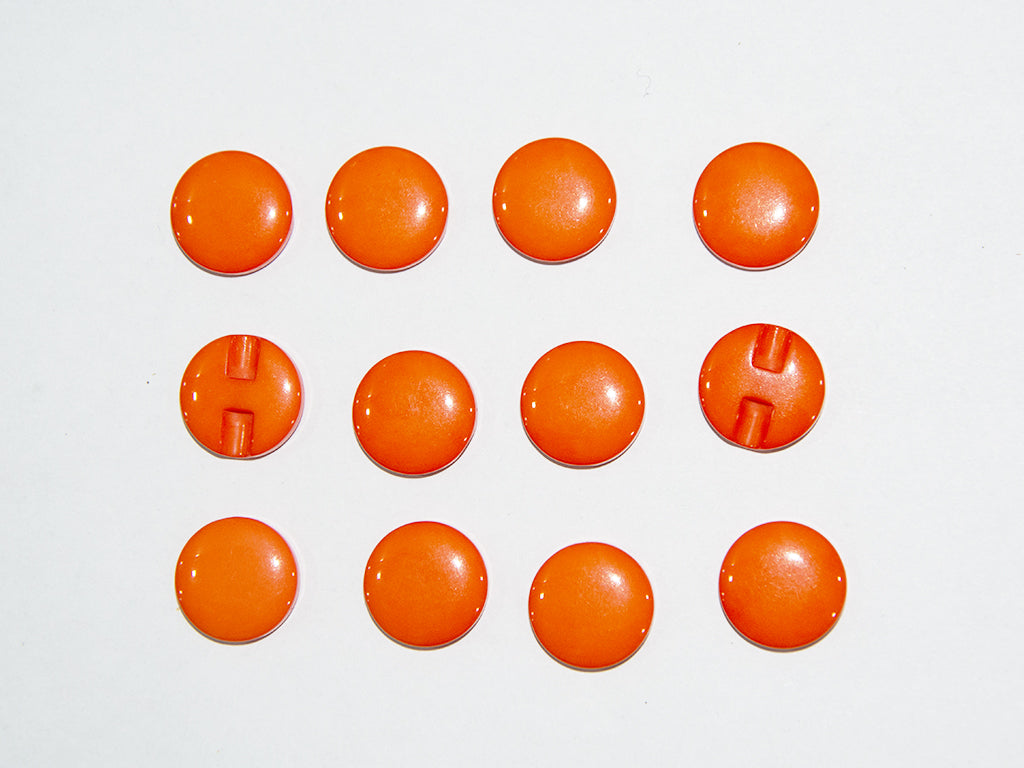 Orange Circular Marble Acrylic Buttons