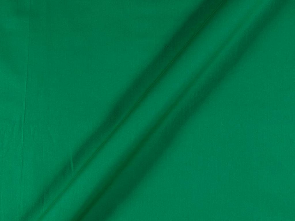 Emerald Green Cotton Satin Plain Dyed Fabric