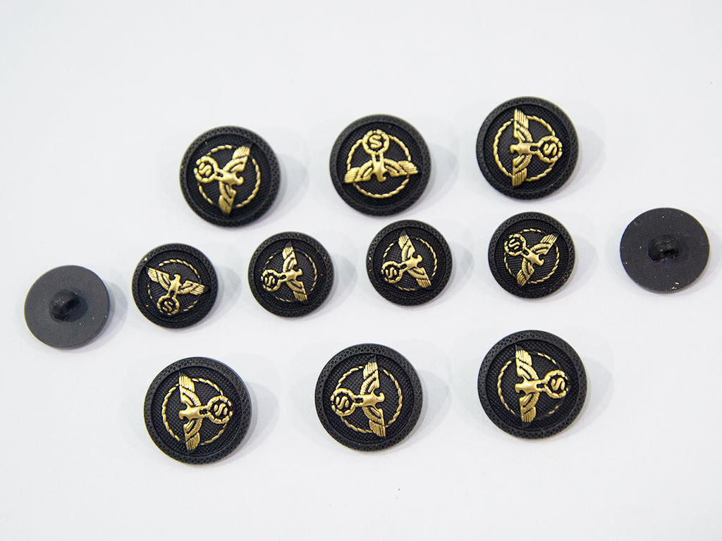 Black Designer Acrylic Suit Buttons