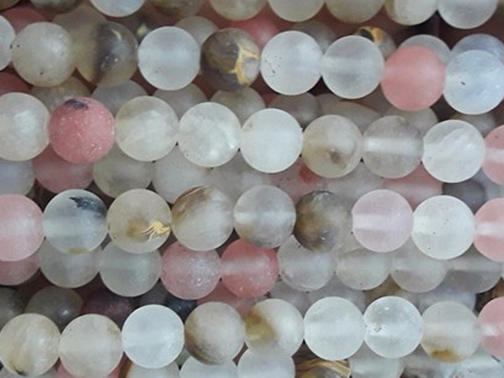 White Pink Semi Precious Quartz Stones | The Design Cart (4333698154565)