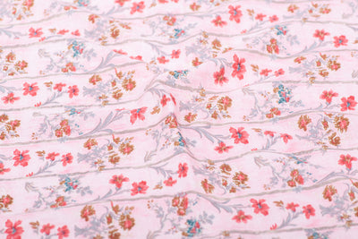 pinkfloralprintcottonfabric