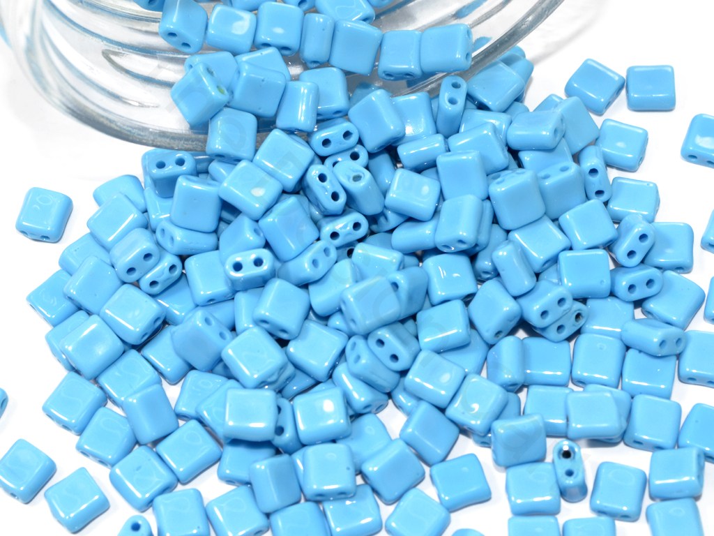 Blue Brick Shaped Czech Glass Beads | The Design Cart (1722764099618)