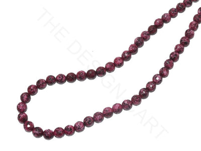 Dark Pink Round Jade Semi Precious Stones | The Design Cart (3785186672674)
