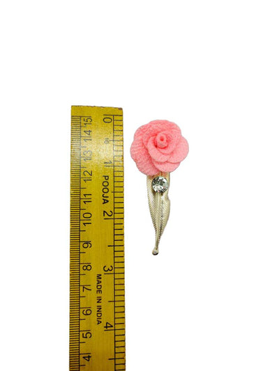 Peack Pink Designer Flower Brooch