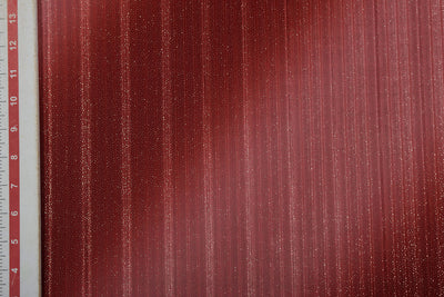 Rust & Peach Double Shade Glitter Pleated Knit Fabric