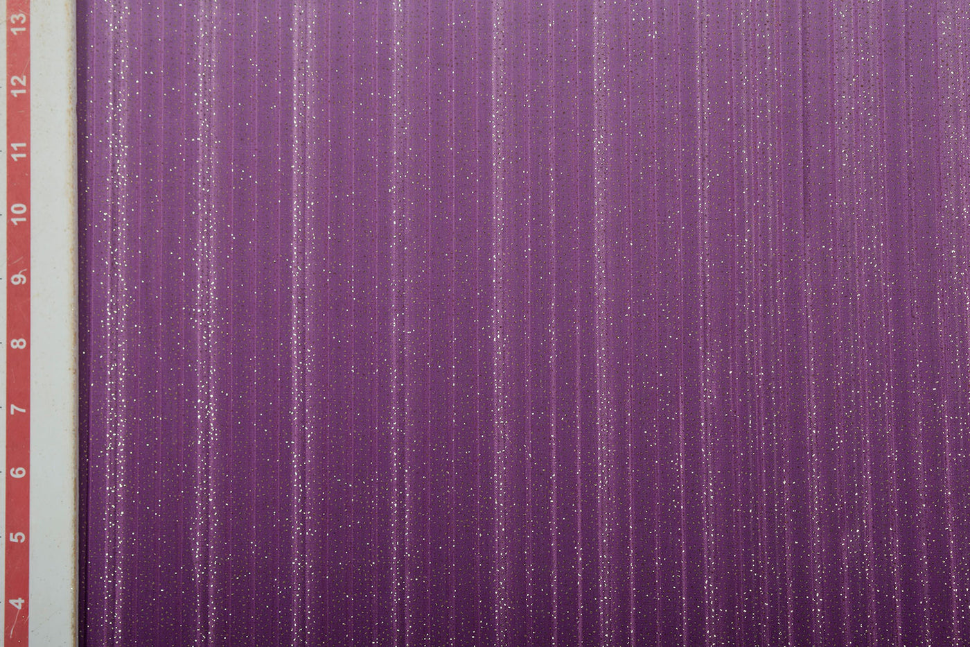 Purple & Light Purple Double Shade Glitter Pleated Knit Fabric