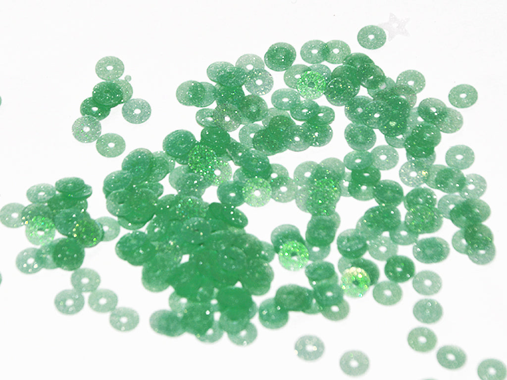 Neon Green Shimmer Centrehole Plastic Sequins