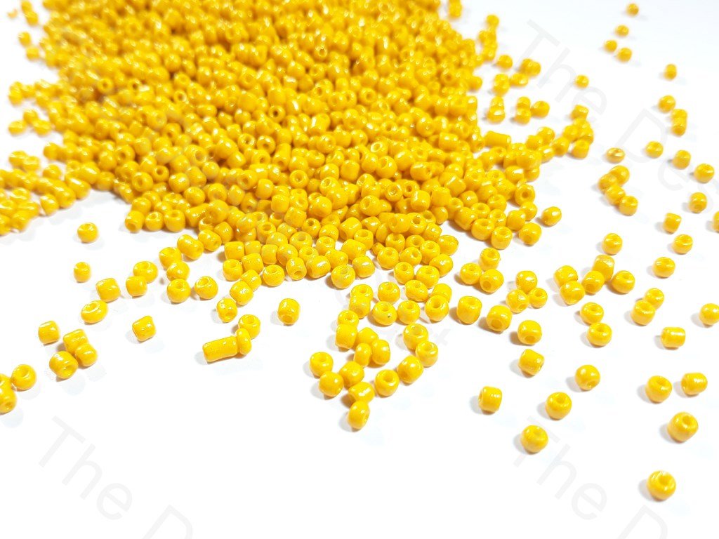 Yellow Opaque Round Rocailles Seed Beads (1620429963298)