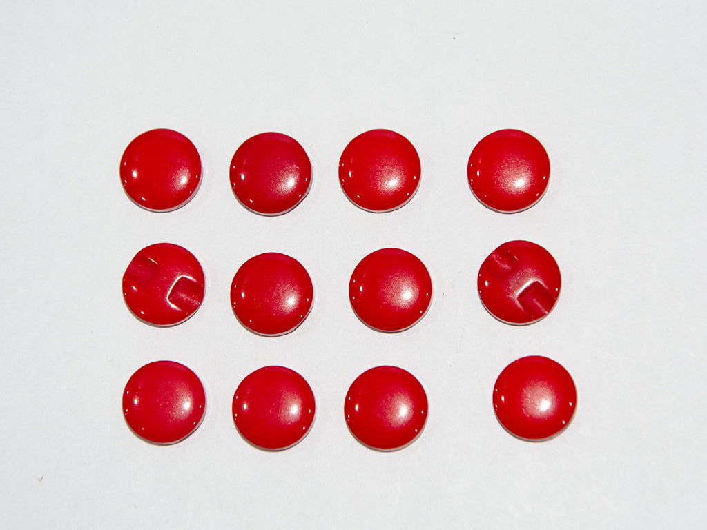 Red Circular Marble Acrylic Buttons