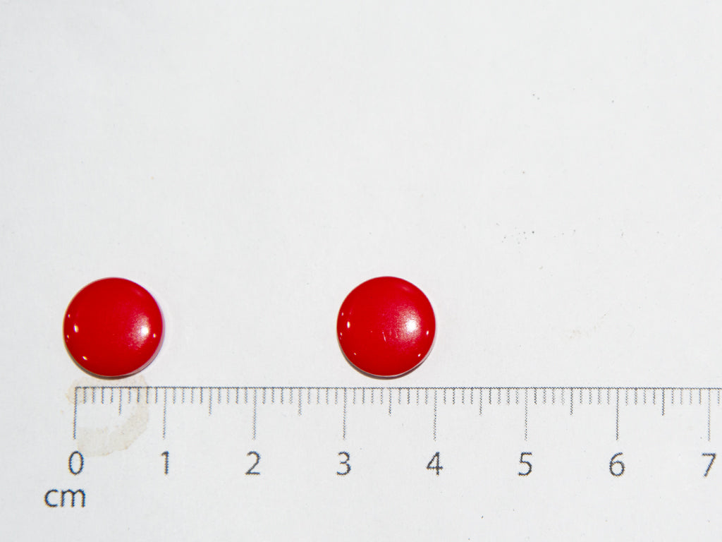 Red Circular Marble Acrylic Buttons