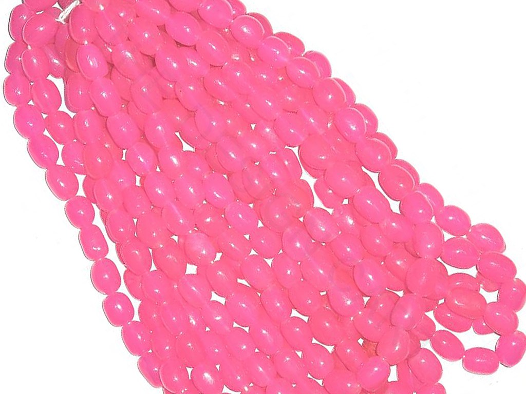 Light Pink Oval Tumble Glass Beads | The Design Cart (4333698777157)