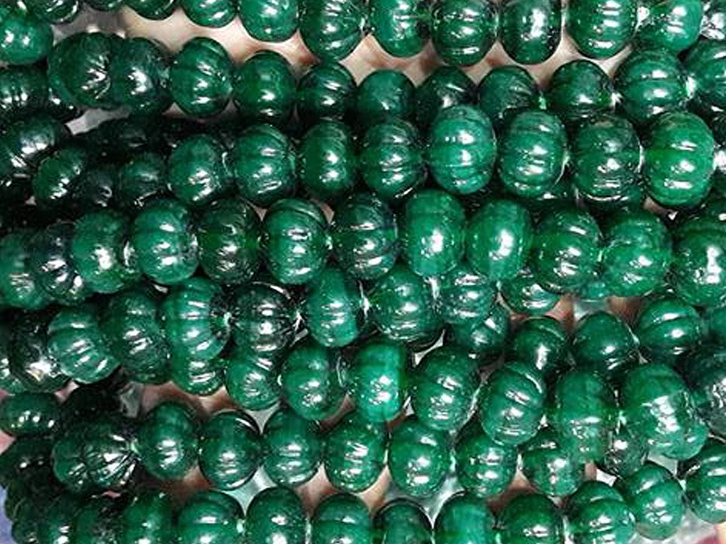 Dark Green Pumpkin 2 Acrylic Beads | The Design Cart (4333698809925)