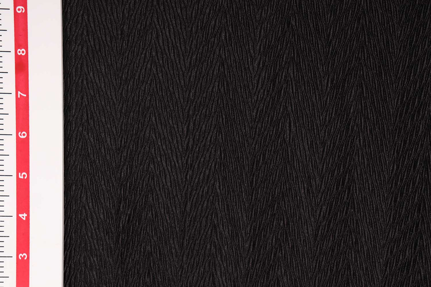 Black Herringbone Pleated Knit Fabric-2445422 Fabric