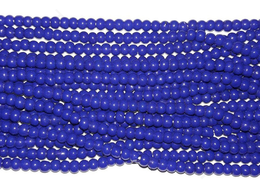 Dark Blue Circular Glass Beads | The Design Cart (4351284281413)