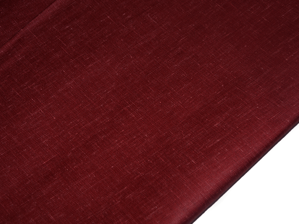 Dark Maroon Cotton Linen Fabric
